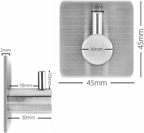 Mocny wieszak haczyk samoprzylepny łazienkowy