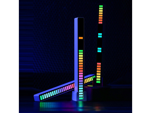 Ledy BIAŁE USB neon lampka RGB działa na dźwięk