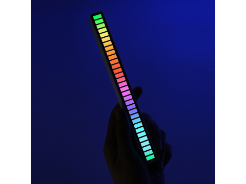 Ledy BIAŁE USB neon lampka RGB działa na dźwięk