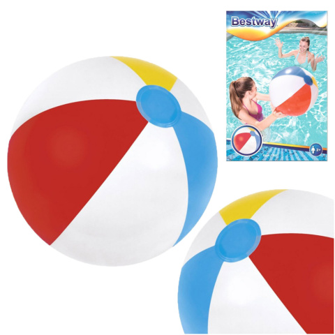 Bestway duża piłka plażowa dmuchana kolorowa na plażę basenu do gry 51cm