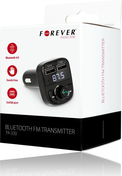 Forever transmiter samochodowy FM Bluetooth TR-330 czarny