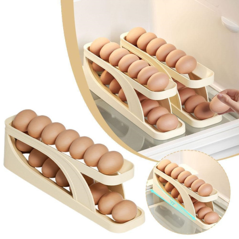 Pojemnik organizer na jajka do lodówki na półkę regał podajnik