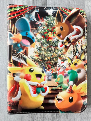 Album segregator na 400 kart Pokemon Pikachu Eevee choinka święta