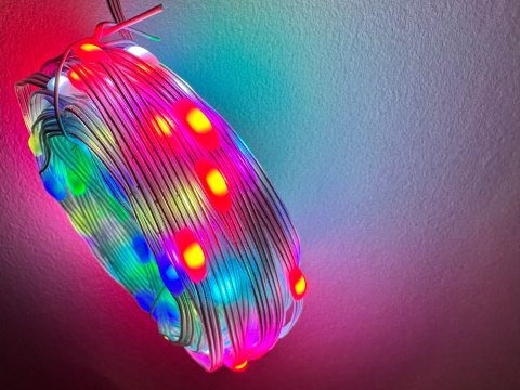 Inteligentne lampki światełka choinkowe 200 led taśma kolorowe bluetooth