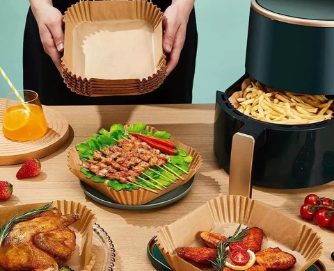 100x Papierowe wkłady do frytkownicy beztłuszczowej Air Fryer