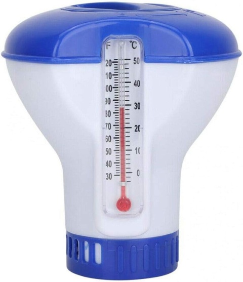 Dozownik do chemii basenowej basenowy z termometrem do basenu 2w1