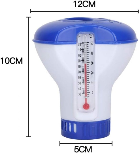 Dozownik do chemii basenowej basenowy z termometrem do basenu 2w1