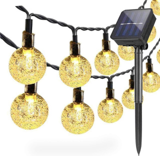 Girlanda solarna ogrodowa na balkon 50 led 11,8m lampki żarówki ciepła