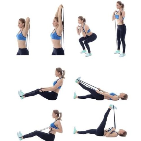 Gumy oporowe do ćwiczeń zestaw 4 gum fitness grube taśmy band 2-40kg