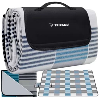 Koc plażowy piknikowy duża mata z izolacją 200 x 200cm wodoodporna polarowa