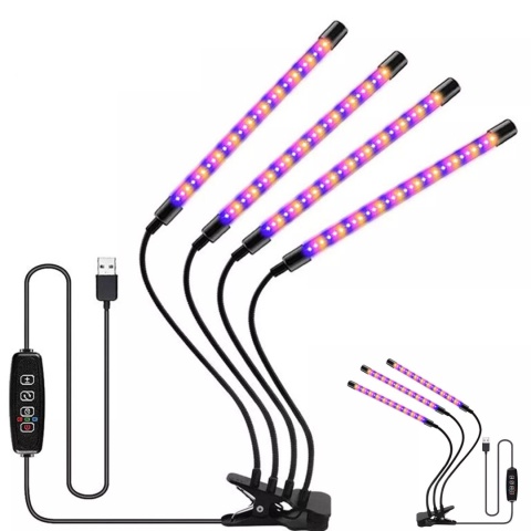 Lampa LED do uprawy roślin doświetlania wzrostu klips pełne spektrum