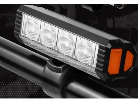 Lampka rowerowa przednia LED z funkcją power banku 4 tryby USB