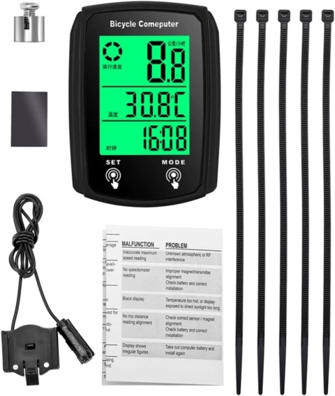 Licznik rowerowy przewodowy prędkościomierz do roweru 19 funkcji
