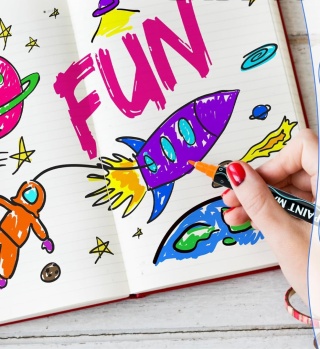 Markery akrylowe pisaki 12 szt zestaw flamastry mazaki żywe kolory