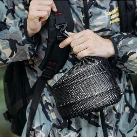 Naczynia turystyczne zestaw 18el. garnki sztućce patelnia czajnik kubki