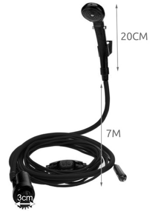 Prysznic turystyczny przenośny kempingowy natrysk samochodowy 12V 3A