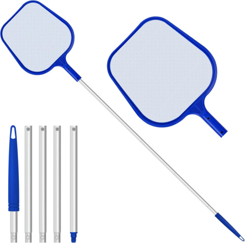 Siatka do czyszczenia basenu z kijem podbierak do oczek wodnych