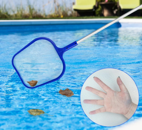 Siatka do czyszczenia basenu z kijem podbierak do oczek wodnych