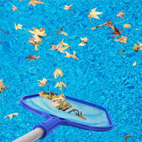 Siatka do czyszczenia basenu z kijem podbierak do oczek wodnych