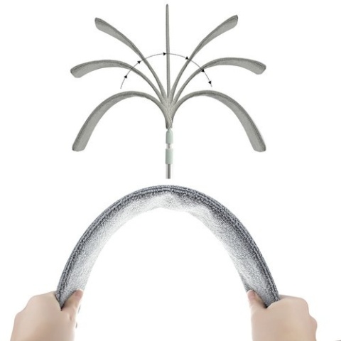 Szczotka do kurzu miotełka teleskopowa z dwoma nakładkami zmiotka 250cm