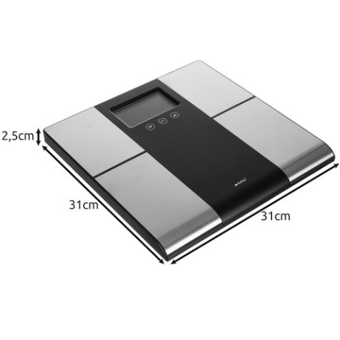 Waga elektroniczna łazienkowa LCD analityczna BMI 225kg