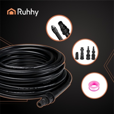 Wąż do czyszczenia rur kanalizacji 20m z adapterami do myjki ciśnieniowej