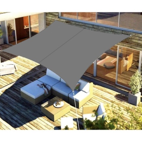 Żagiel przeciwsłoneczny 3x2m prostokątny do ogrodu tarasu szary