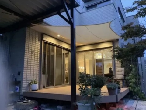 Żagiel przeciwsłoneczny 3,6x3,6m prostokątny do ogrodu tarasu beżowy