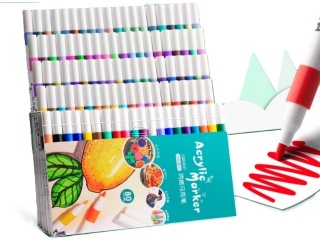 Zestaw 80 markerów akrylowych mazaki flamastry pisaki