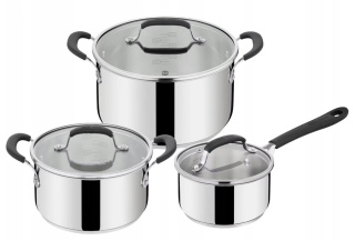 Zestaw garnków Tefal Jamie Oliver 6 el. garnek rondel pokrywki gaz indukcja