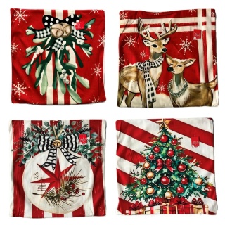 4x poszewki Świąteczne 45 x 45 na poduszki Boże Narodzenie poszewka 7027