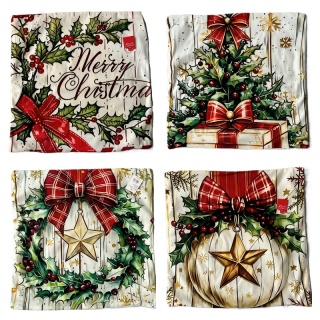 4x poszewki Świąteczne 45 x 45 na poduszki Boże Narodzenie poszewka 7030