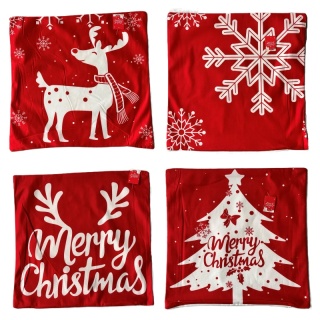 4x poszewki Świąteczne 45 x 45 na poduszki Boże Narodzenie poszewka 7029