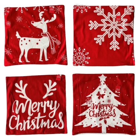 4x poszewki Świąteczne 45 x 45 na poduszki Boże Narodzenie poszewka 7029