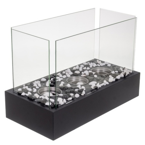 Biokominek wolnostojący kominek na bioetanol bezdymny z kamykami