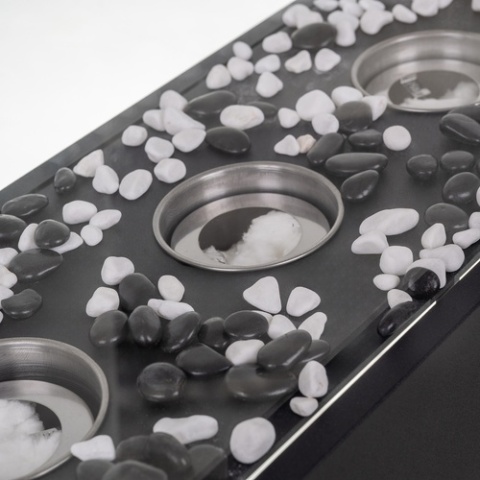 Biokominek wolnostojący kominek na bioetanol bezdymny z kamykami