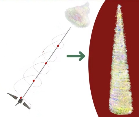 Choinka stożek stożkowa 150cm dekoracja ozdoba