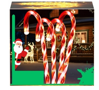 Duże Laski świąteczne LED na prąd do ogrodu lampki cukierki dekoracja