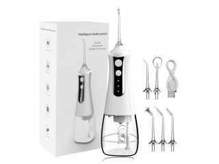 Irygator do zębów bezprzewodowy dentystyczny 300ml końcówki 3 tryby