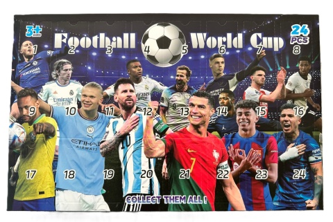 Kalendarz adwentowy piłkarski z piłkarzami 24 niespodzianki figurki na prezent