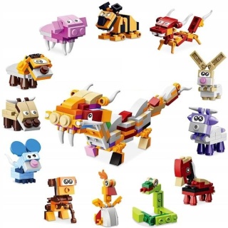 Klocki konstrukcyjne w kulach 12w1 smoczy król 231 elementów