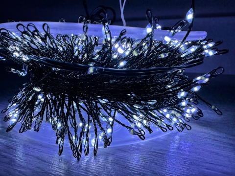 Lampki choinkowe 1000 LED 36m zimny biały drucik ryż girlanda świąteczne