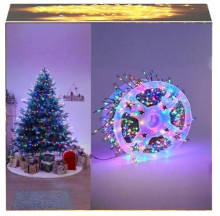 Lampki choinkowe 1000 LED 30m multikolor drucik ryż girlanda świąteczne