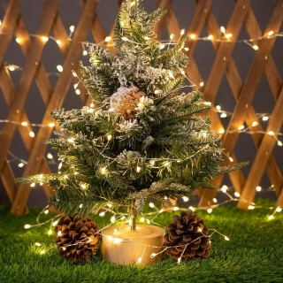 Lampki choinkowe 500 led 15m światełka druciki ryż girlanda ciepły biały