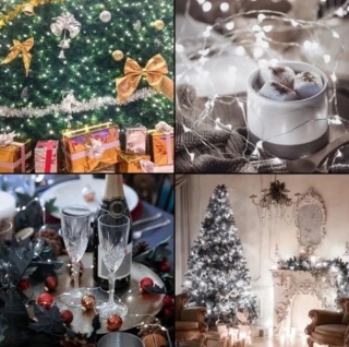 Lampki choinkowe 500 led 50m światełka druciki ryż girlanda zimny biały