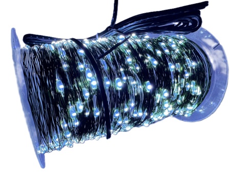 Lampki choinkowe 500 led 50m światełka druciki ryż girlanda zimny biały