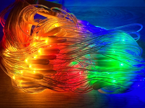 Lampki choinkowe świąteczne 200 led 3x2m kurtyna siatka multikolor girlanda