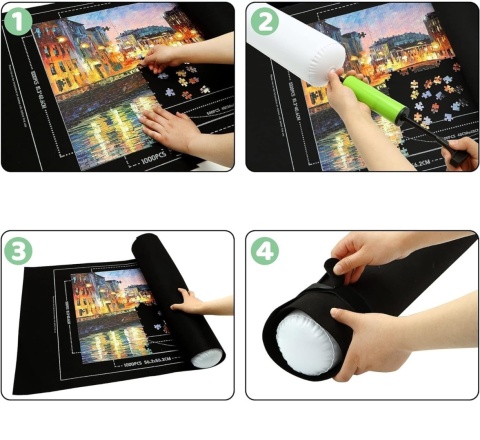 Mata filcowa do układania puzzli z akcesoriami 1500 plansza podkładka