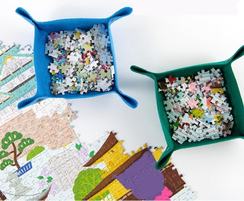 Mata filcowa do układania puzzli z akcesoriami 1500 plansza podkładka