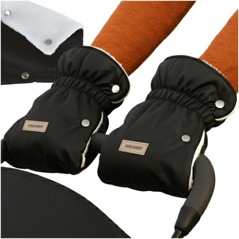 Mufki podwójne do wózka sanek rękawiczki ocieplane z pluszem wodoodporne